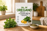 Aceite de orégano en un ambiente de cocina natural